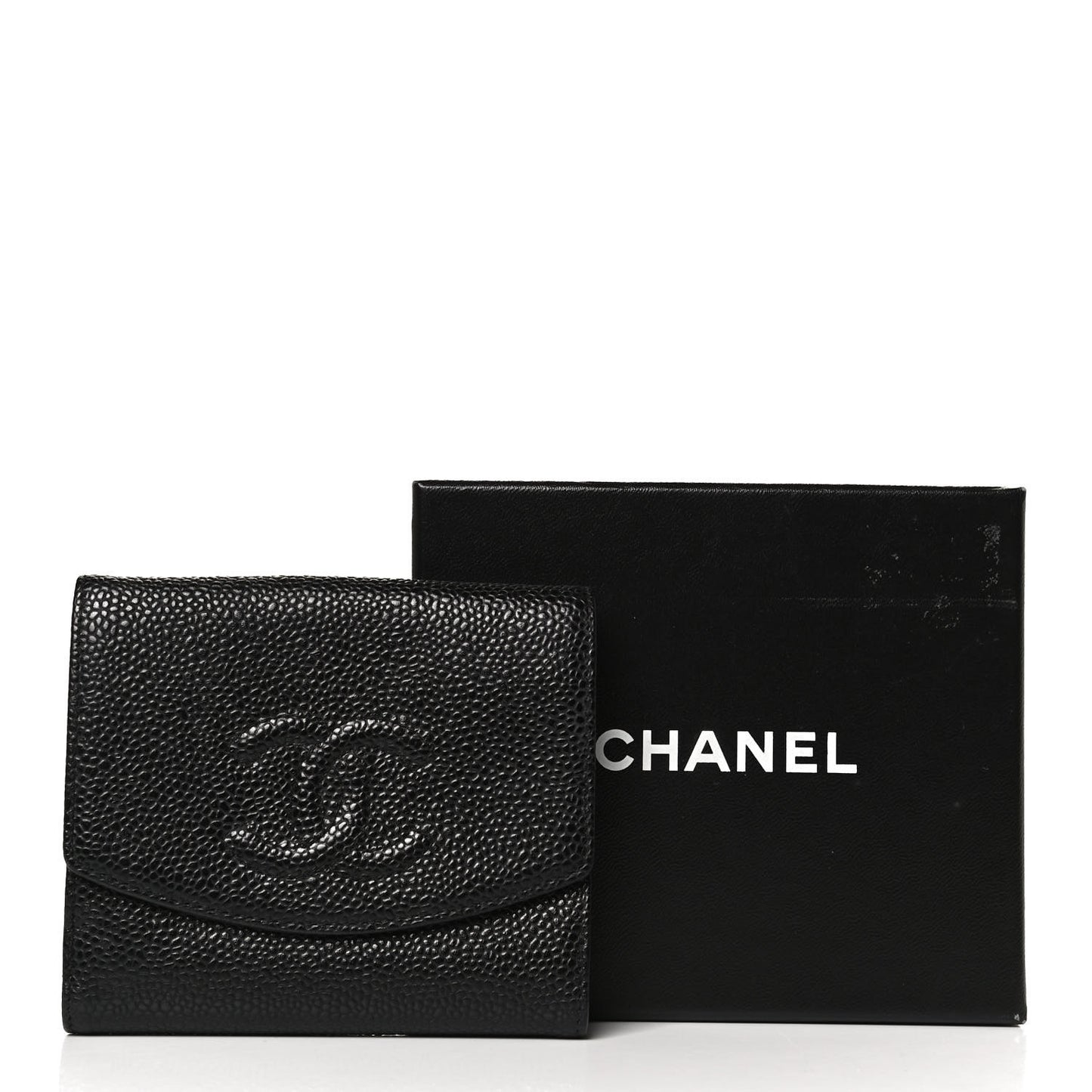 Caviar Timeless CC Compact French Wallet Black
