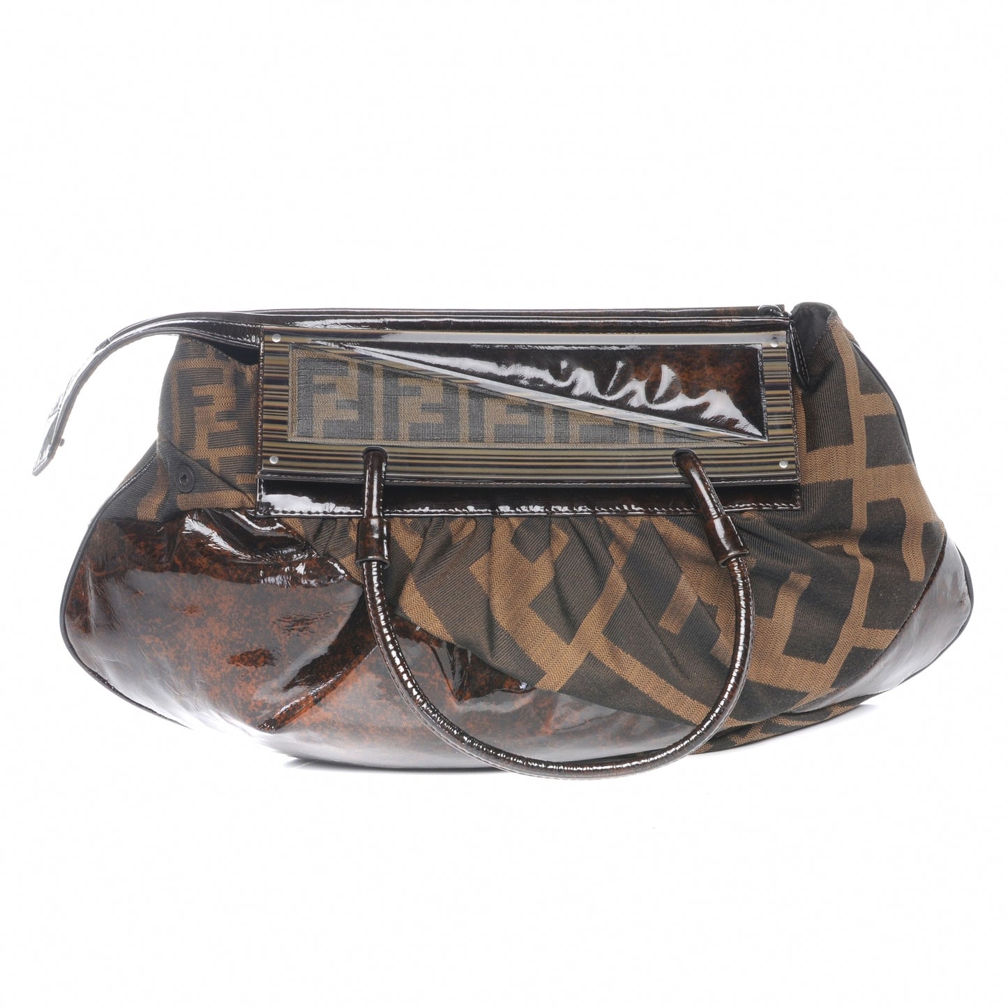 Zucca Spalmati Patent To You Convertible Clutch Tobacco