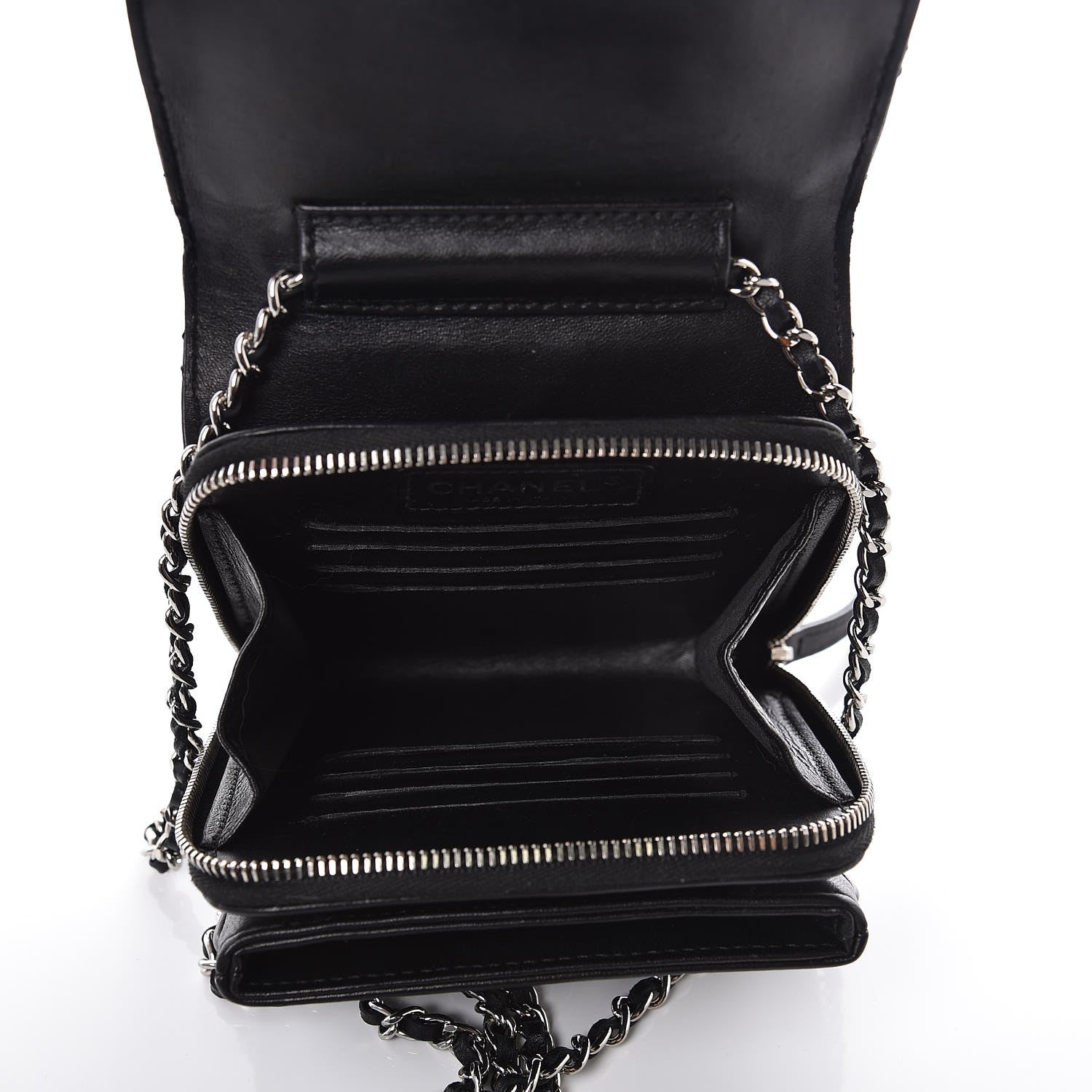 Chanel Lambskin Quilted Wallet On Chain Black 5 of 8