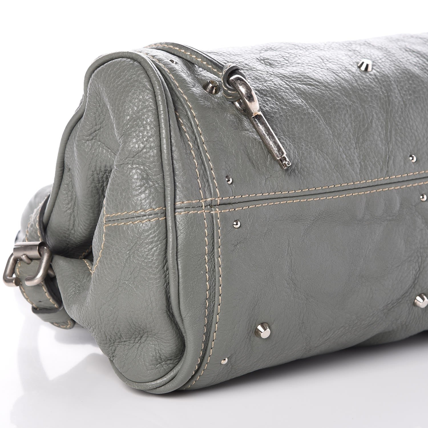 Chloe Calfskin Medium Paddington Satchel Gris Vert 8 of 14
