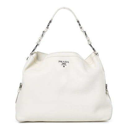 Prada Vitello Daino Hobo Bianco 1 of 16