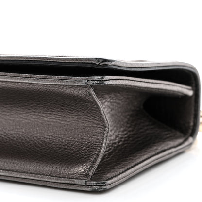 Christian Dior Metallic Grained Calfskin Small Diorama Flap Bag Gunmetal Grey 10 of 12