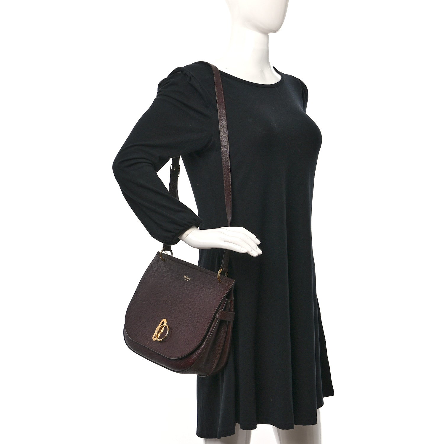 Mulberry Small Classic Grain Amberley Satchel Oxblood 2 of 9