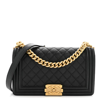Chanel Caviar Quilted Medium Boy Flap Black 1 of 15