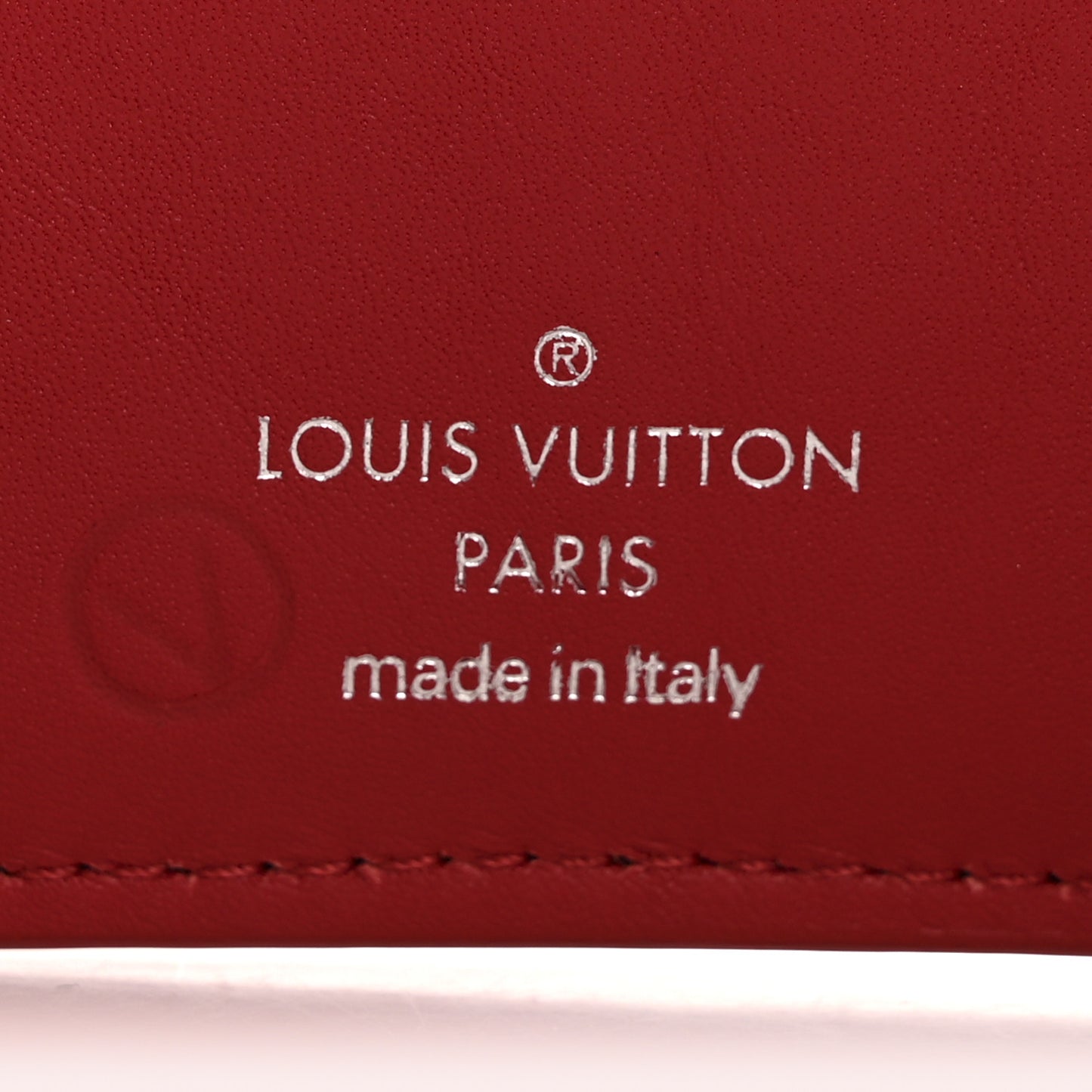 Calfskin New Wave Compact Wallet Rouge