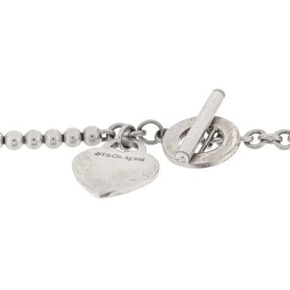 Tiffany Sterling Silver Pearl Diamond Return to Tiffany Wrap Bead Bracelet 3 of 3