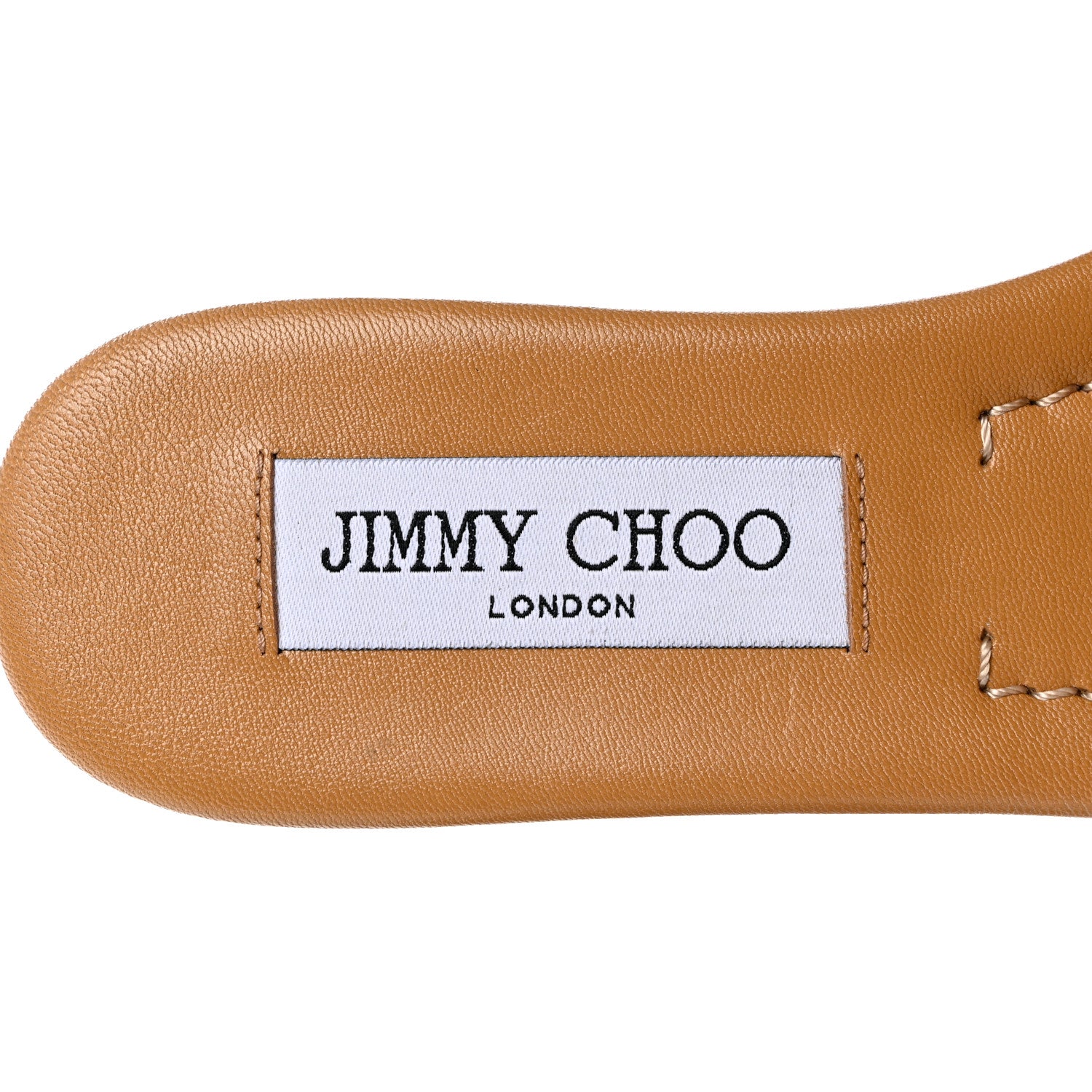 Jimmy Choo Suede Nanda Studded Flat Slide Sandals 35.5 Brown 7 of 8