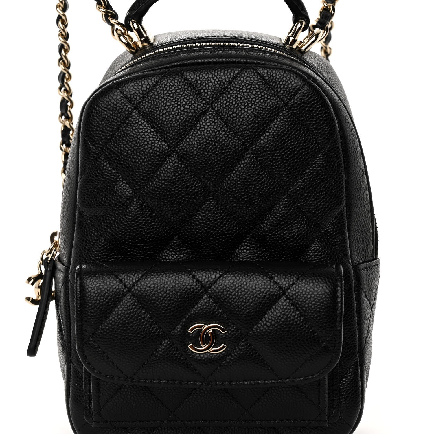 Chanel Caviar Quilted CC Mini Classic Backpack Black 8 of 10