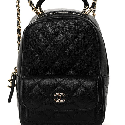 Chanel Caviar Quilted CC Mini Classic Backpack Black 8 of 10