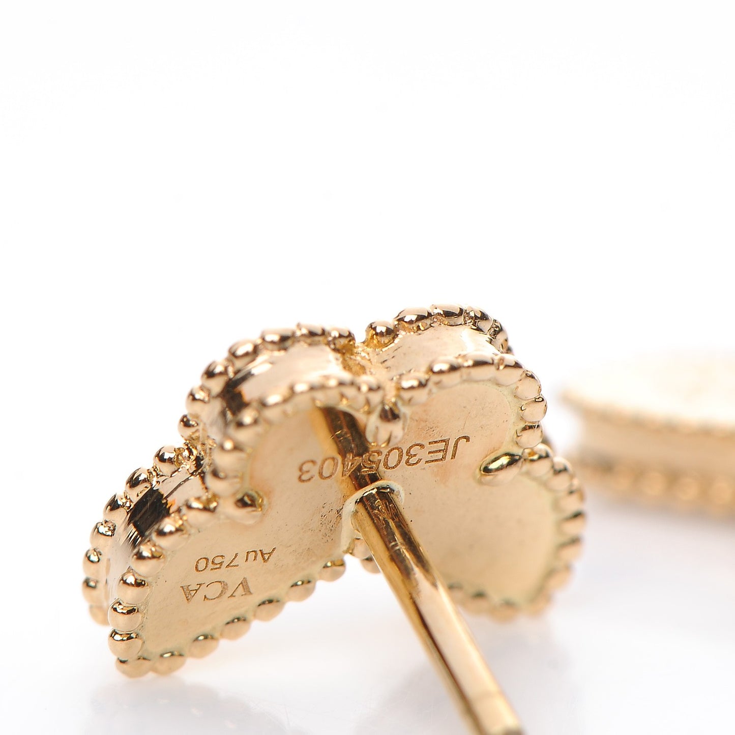 18K Yellow Gold Mother of Pearl Sweet Alhambra Butterfly Earrings
