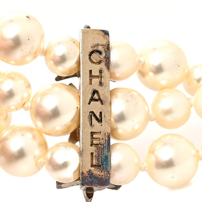 Chanel Pearl Crystal Multi Strand Star Bracelet Gold 6 of 8