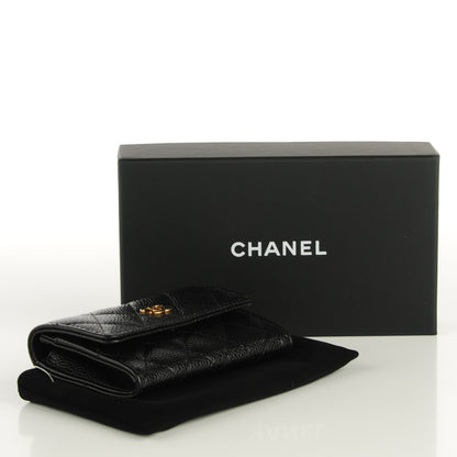 Chanel Caviar Quilted Flap Card Holder Black 4 of 8