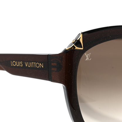 Louis Vuitton Acetate Hortensia Cat Eye Sunglasses Z0486W Brown Glitter 7 of 8