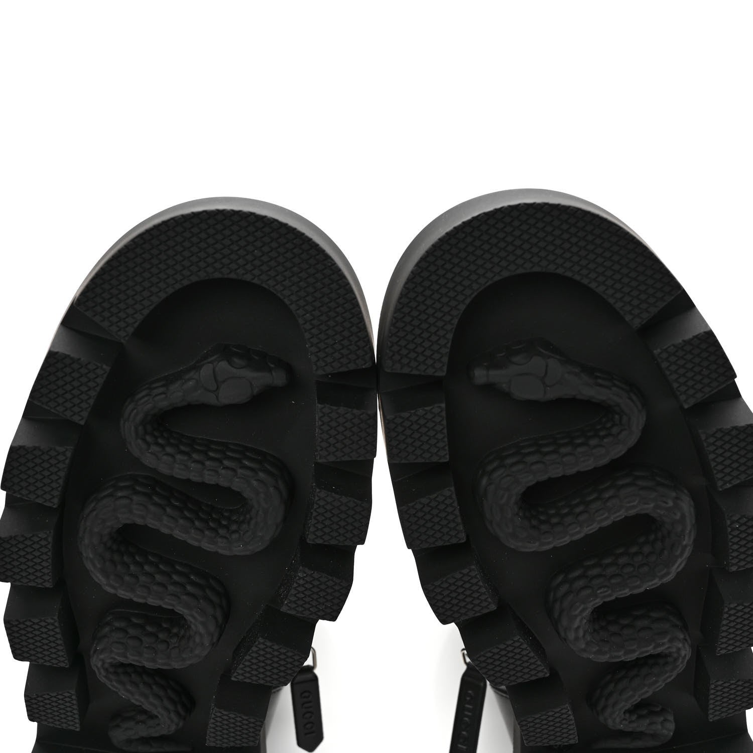 Gucci Nappa Frances GG Matelasse Platform Combat Boots 37 Black 8 of 8