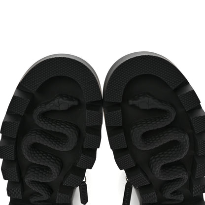 Gucci Nappa Frances GG Matelasse Platform Combat Boots 37 Black 8 of 8