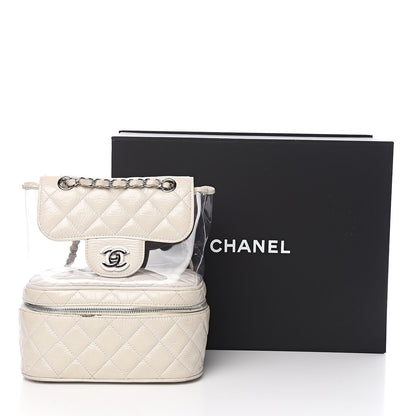 Chanel Crumpled Calfskin PVC Quilted Backpack White 18 of 18
