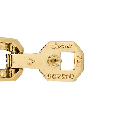 Cartier 18K Yellow Gold Diamond Fox Trot Earrings 4 of 4