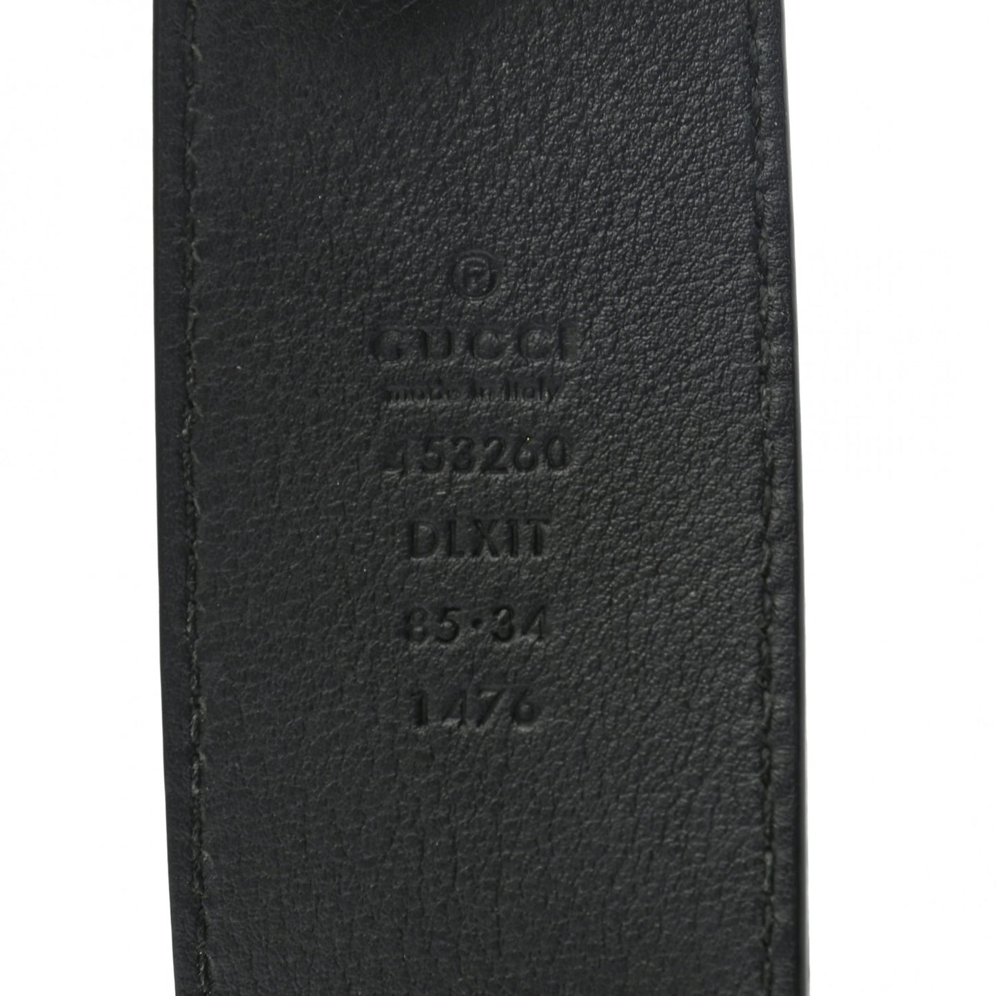 Moon Calfskin Pearl Double G 40mm Belt 85 34 Black Cream