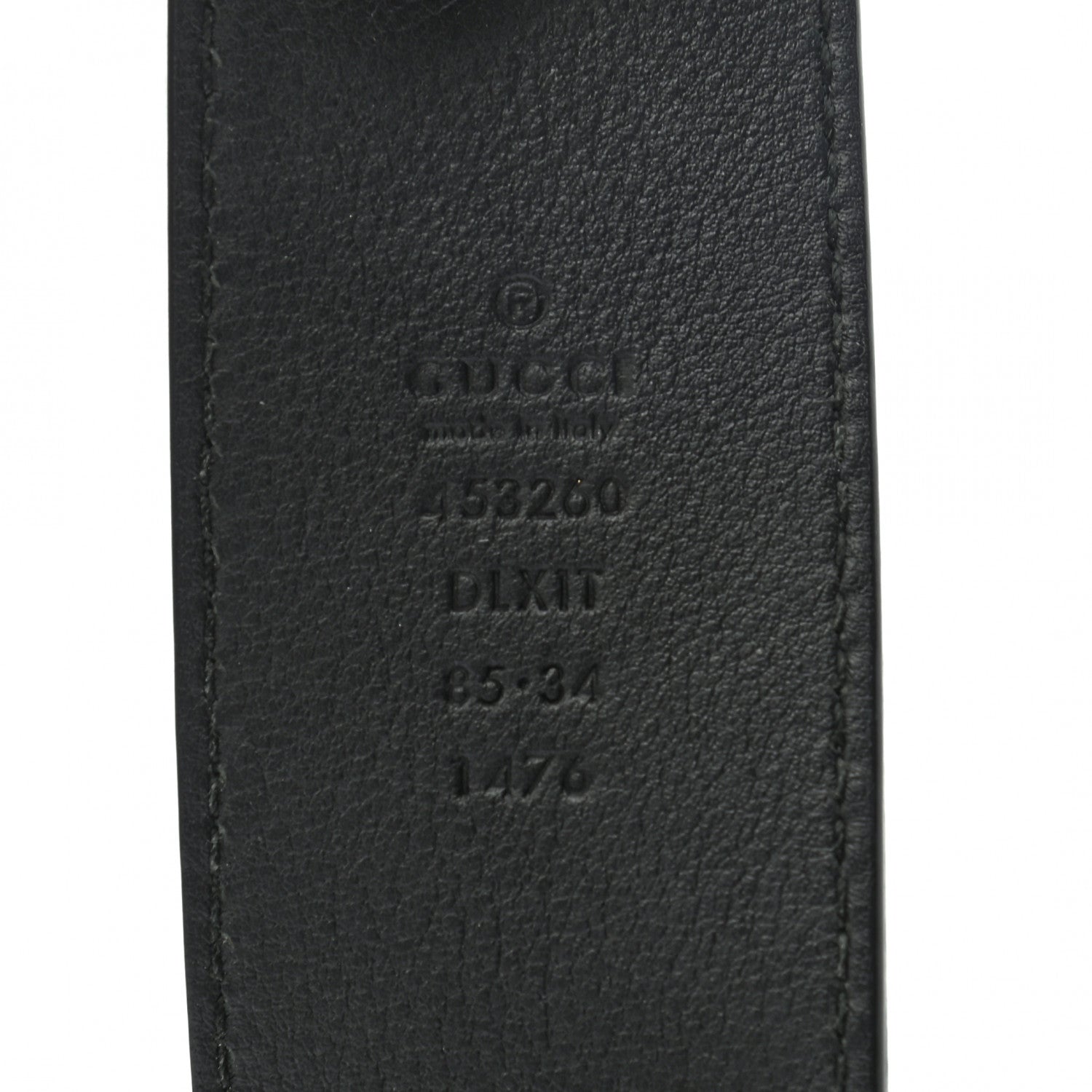 Gucci Moon Calfskin Pearl Double G 40mm Belt 85 34 Black Cream 3 of 5