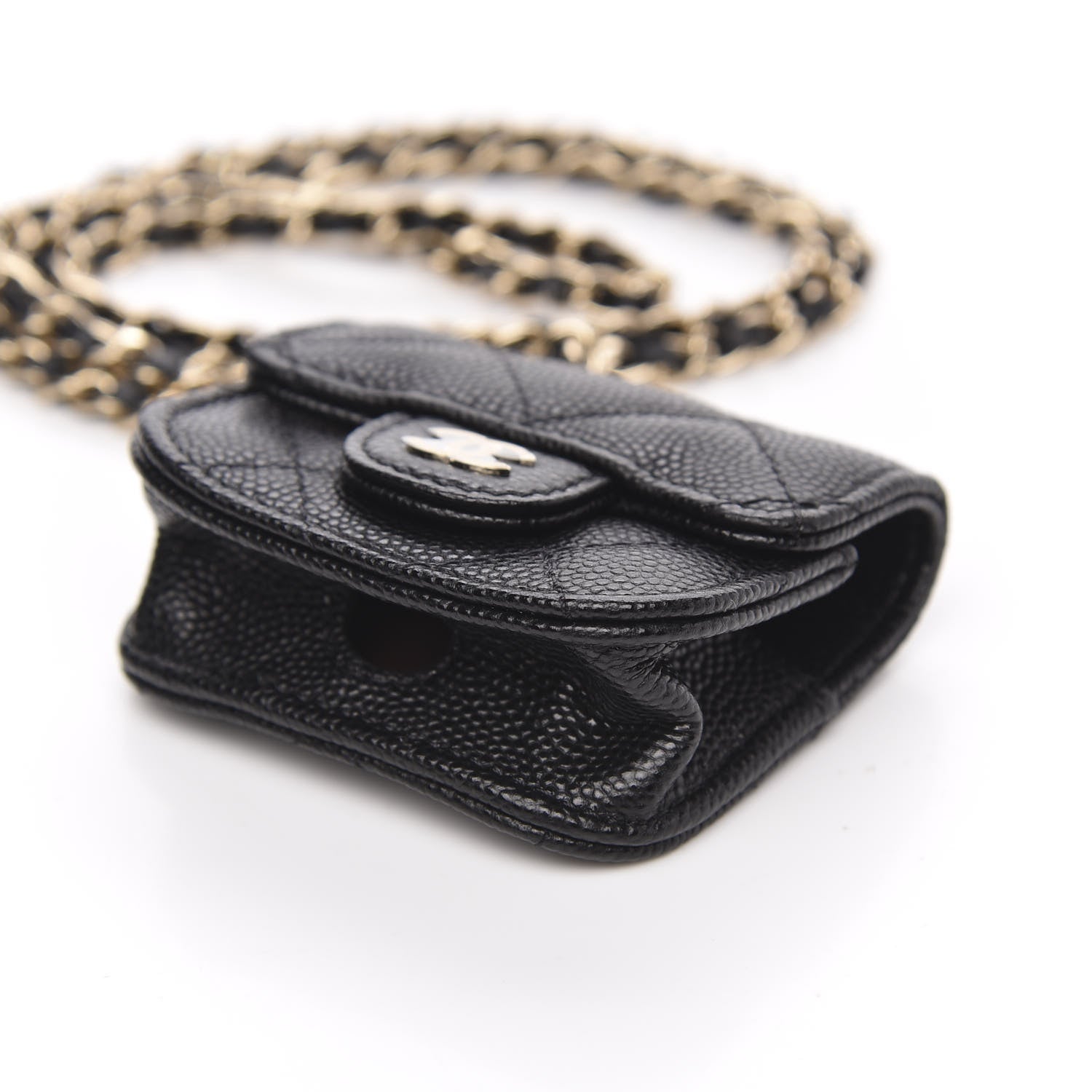 Chanel Caviar Quilted Airpods Pro Case Black 9 of 10