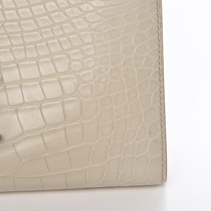 Hermes Matte Alligator Constance Wallet Beton 13 of 14