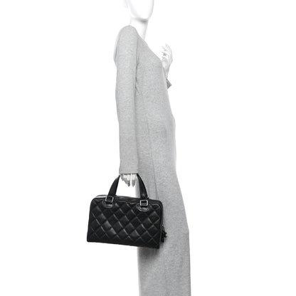Chanel Calfskin Quilted Top Handle Bag Black 2 of 10