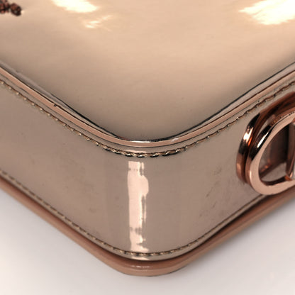 Off-White Patent Mirror Binder Clip Bag Rose Gold 11 of 17
