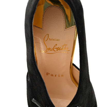 Christian Louboutin Patent Suede Calfskin Bolidaminette 100 Pumps 35.5 Black 7 of 11