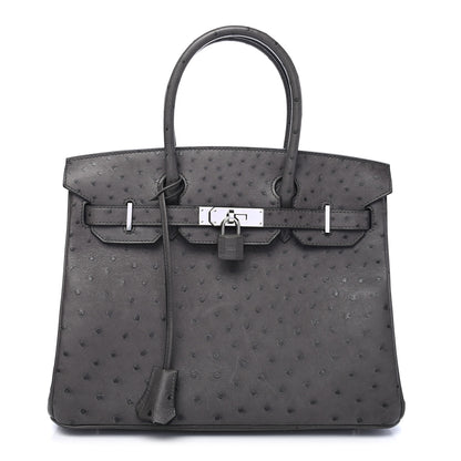 Hermes Ostrich Birkin 30 Graphite 1 of 10