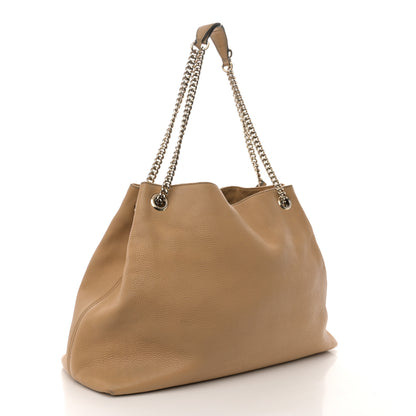 Gucci Pebbled Calfskin Large Soho Chain Shoulder Bag Nude 3 of 15