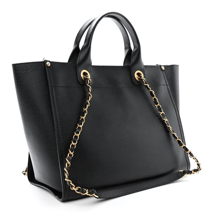 Chanel Caviar Small Studded Deauville Tote Black 3 of 14