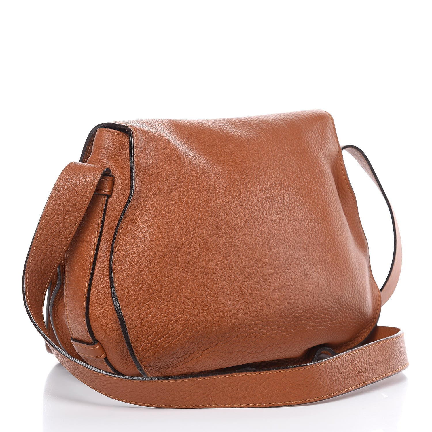 Chloe Calfskin Medium Marcie Round Crossbody Bag Tan 3 of 14
