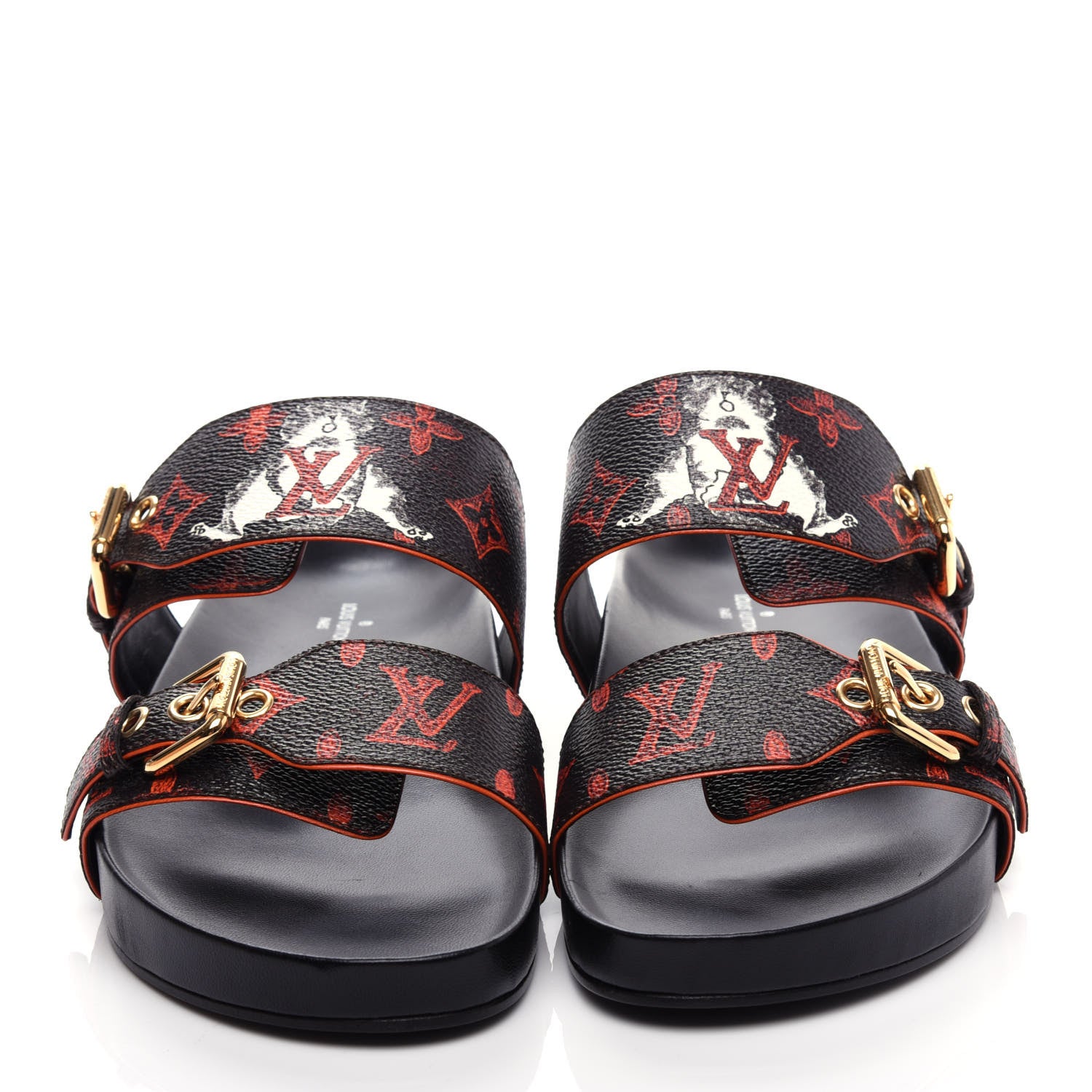 Louis Vuitton Catogram Bom Dia Flat Mule 40 Black Marron 5 of 11
