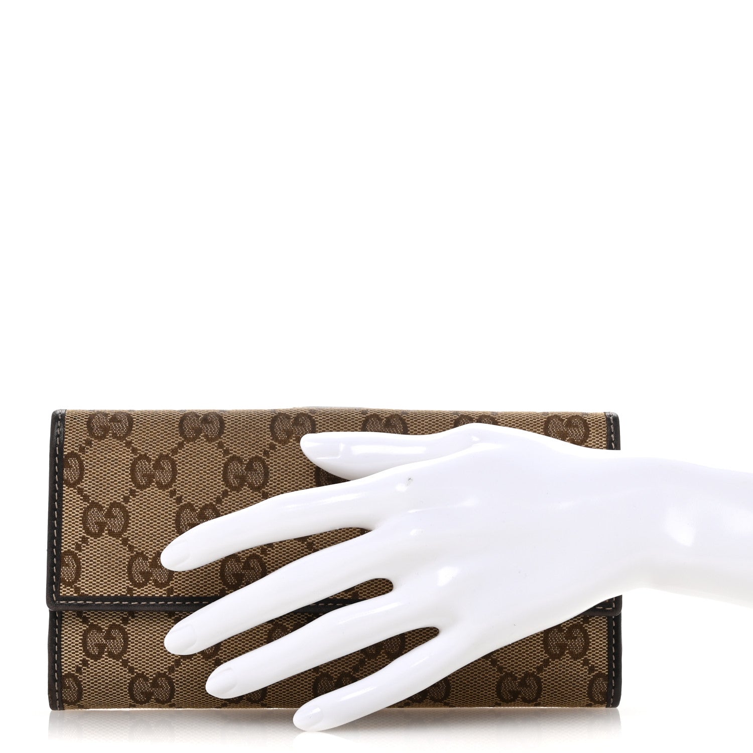 Gucci Monogram Lovely Heart Continental Wallet Brown 2 of 9