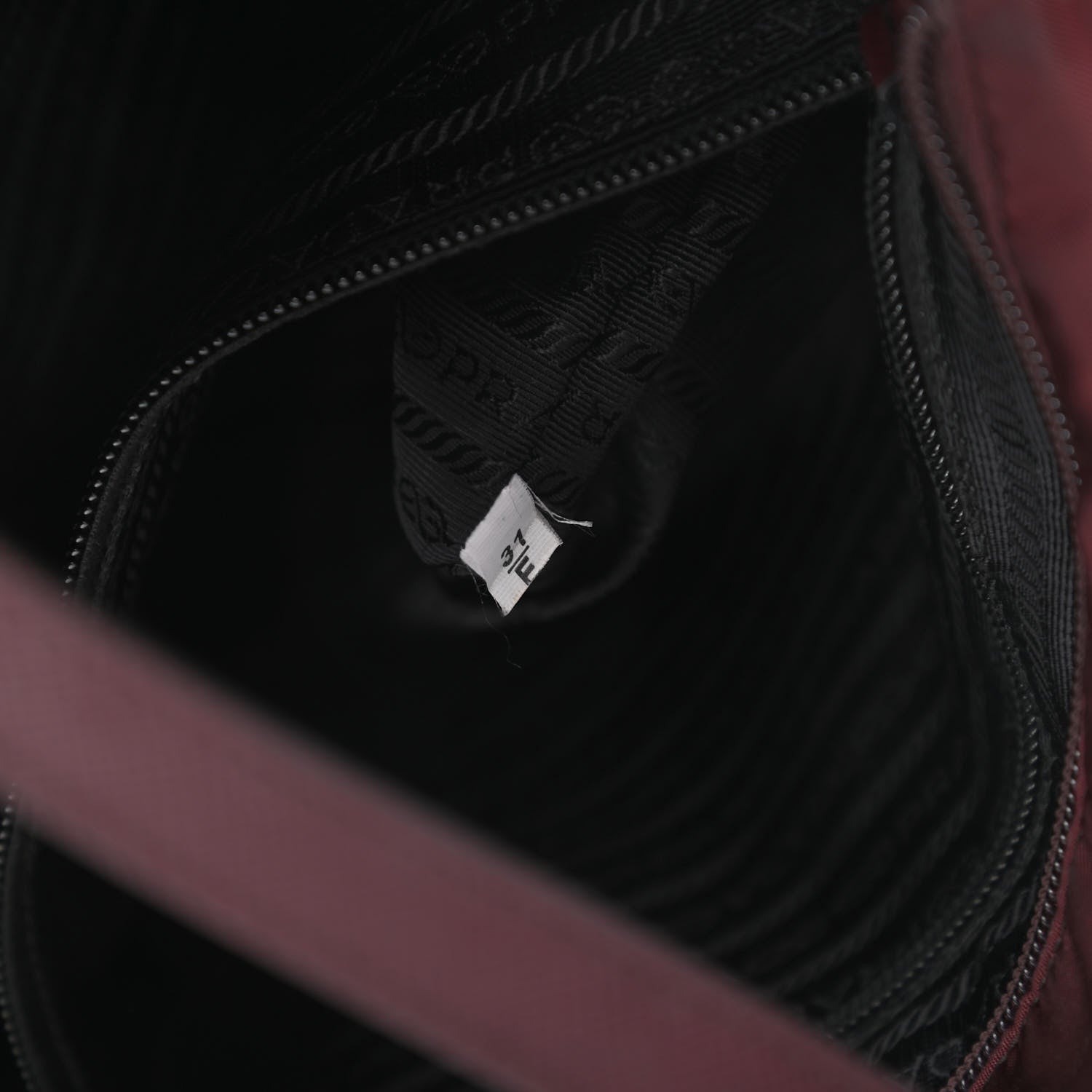 Prada Tessuto Nylon Saffiano Tote Granato 9 of 10