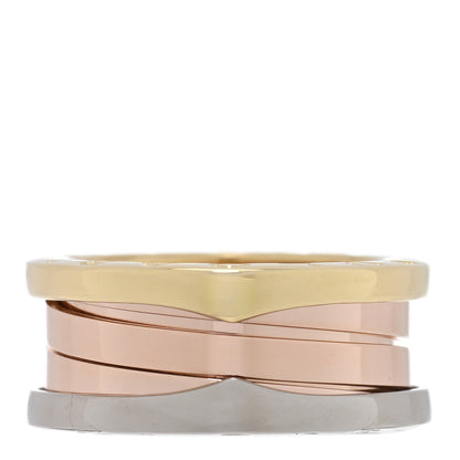 Bulgari 18K Rose White Yellow Gold B.Zero1 Three-Band Ring 48 4.5 1 of 5