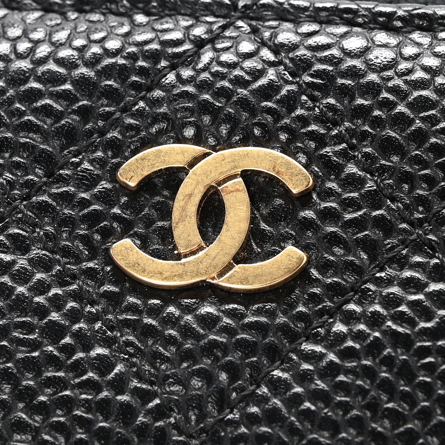 Chanel Caviar Quilted Zipped Key Holder Case Black 9 of 10