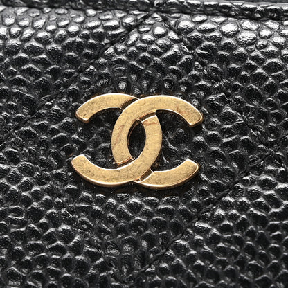 Chanel Caviar Quilted Zipped Key Holder Case Black 9 of 10