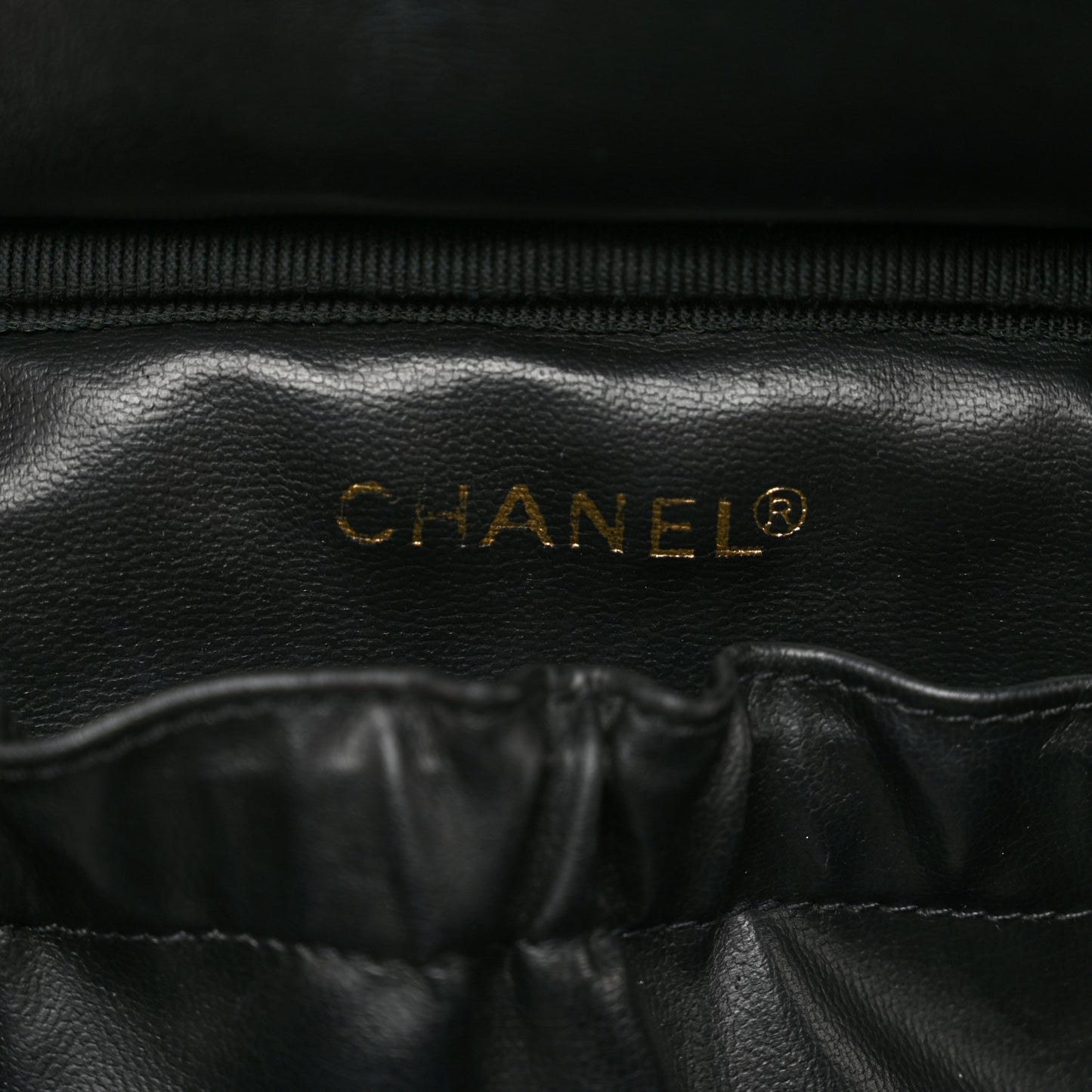 Lambskin Vanity Cosmetic Case Black