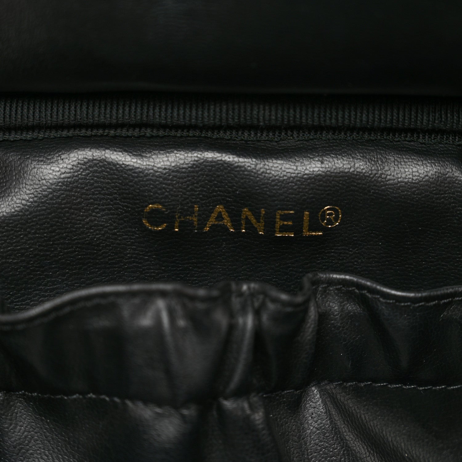 Chanel Lambskin Vanity Cosmetic Case Black 6 of 9