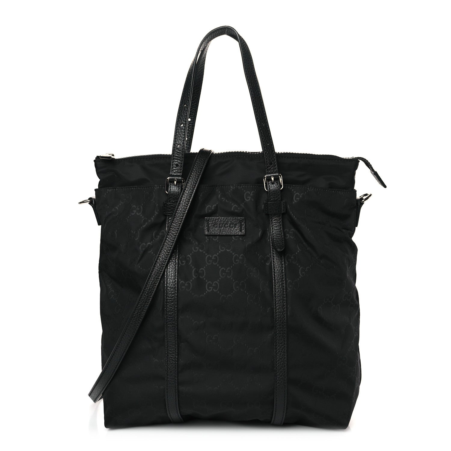 Gucci Nylon Monogram Medium Vertical Tote Black 1 of 9
