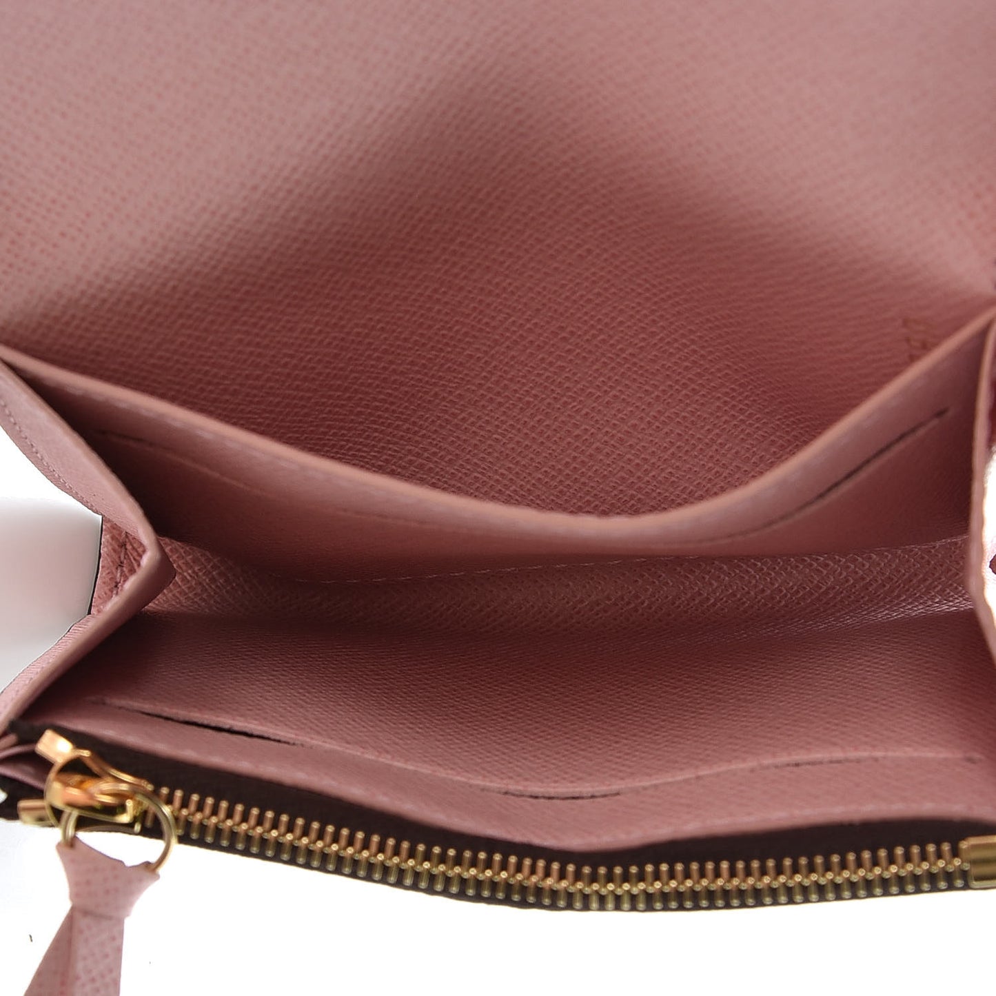 Damier Ebene Rosalie Coin Purse Rose Ballerine