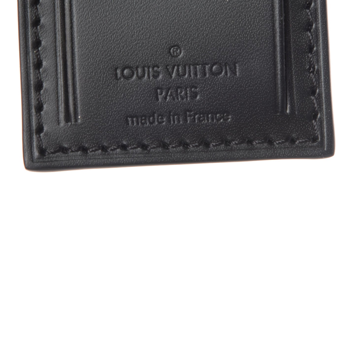 Calfskin Luggage Tag Black
