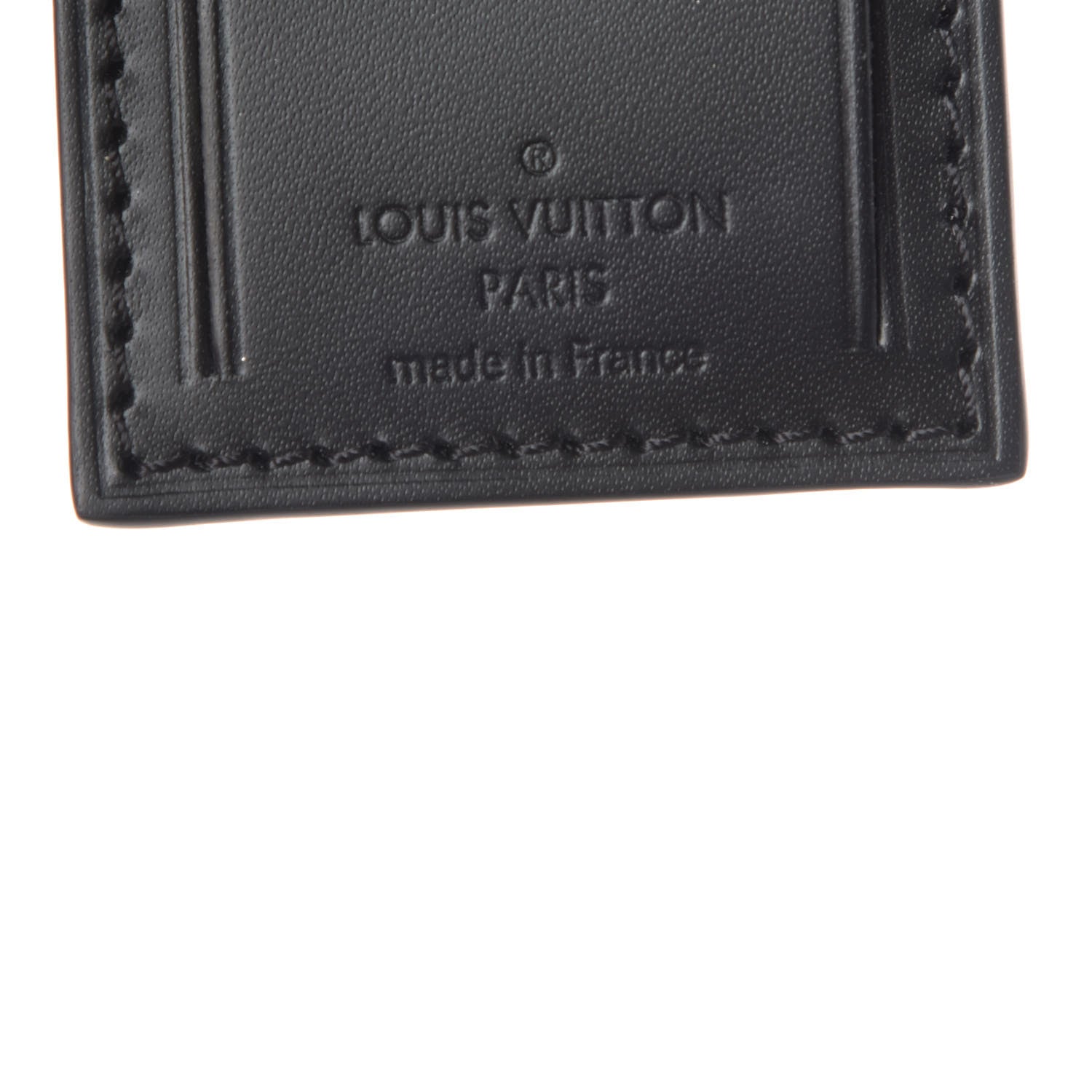 Louis Vuitton Calfskin Luggage Tag Black 4 of 5