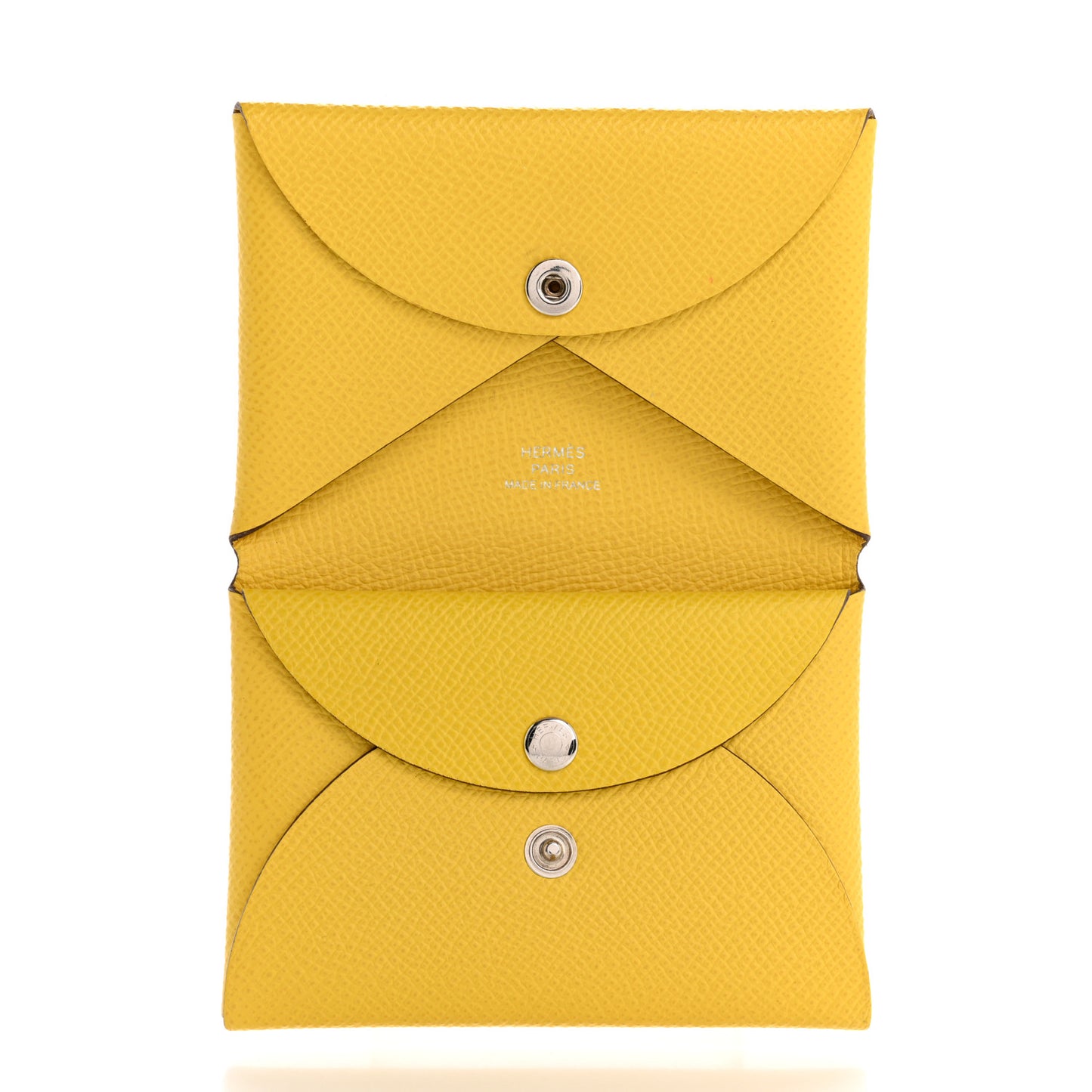 Epsom Calvi Duo Card Case Jaune De Naples