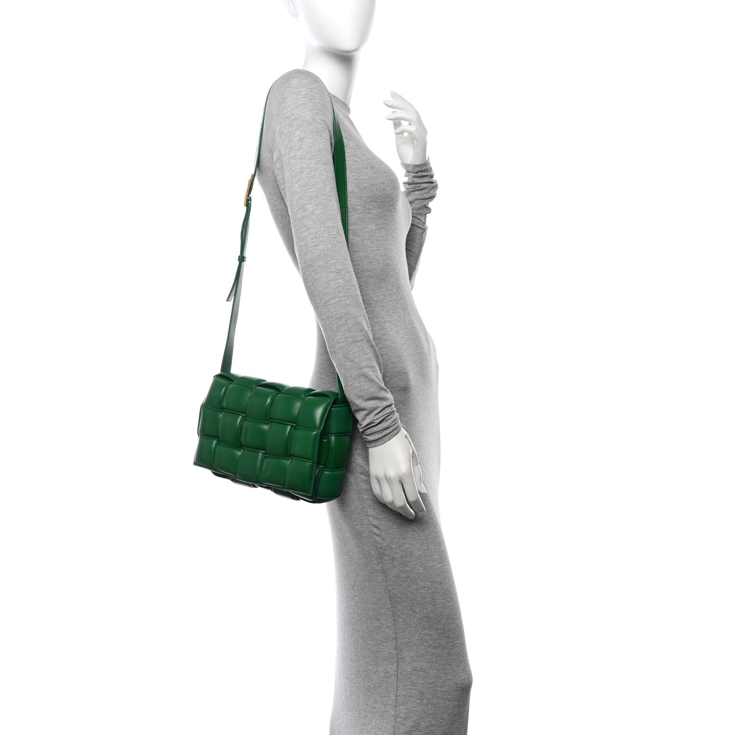 Bottega Veneta Nappa Maxi Intreccio Padded Cassette Crossbody Bag Racing Green 2 of 12