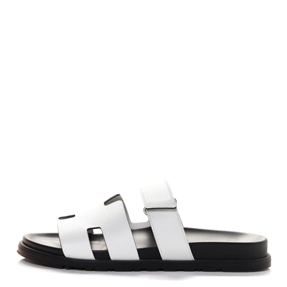Hermes Epsom Mens Chypre Sandals 42 White 1 of 11