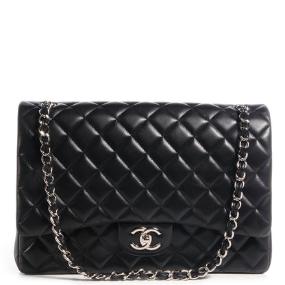 Chanel Lambskin Quilted Maxi Double Flap Black 1 of 9
