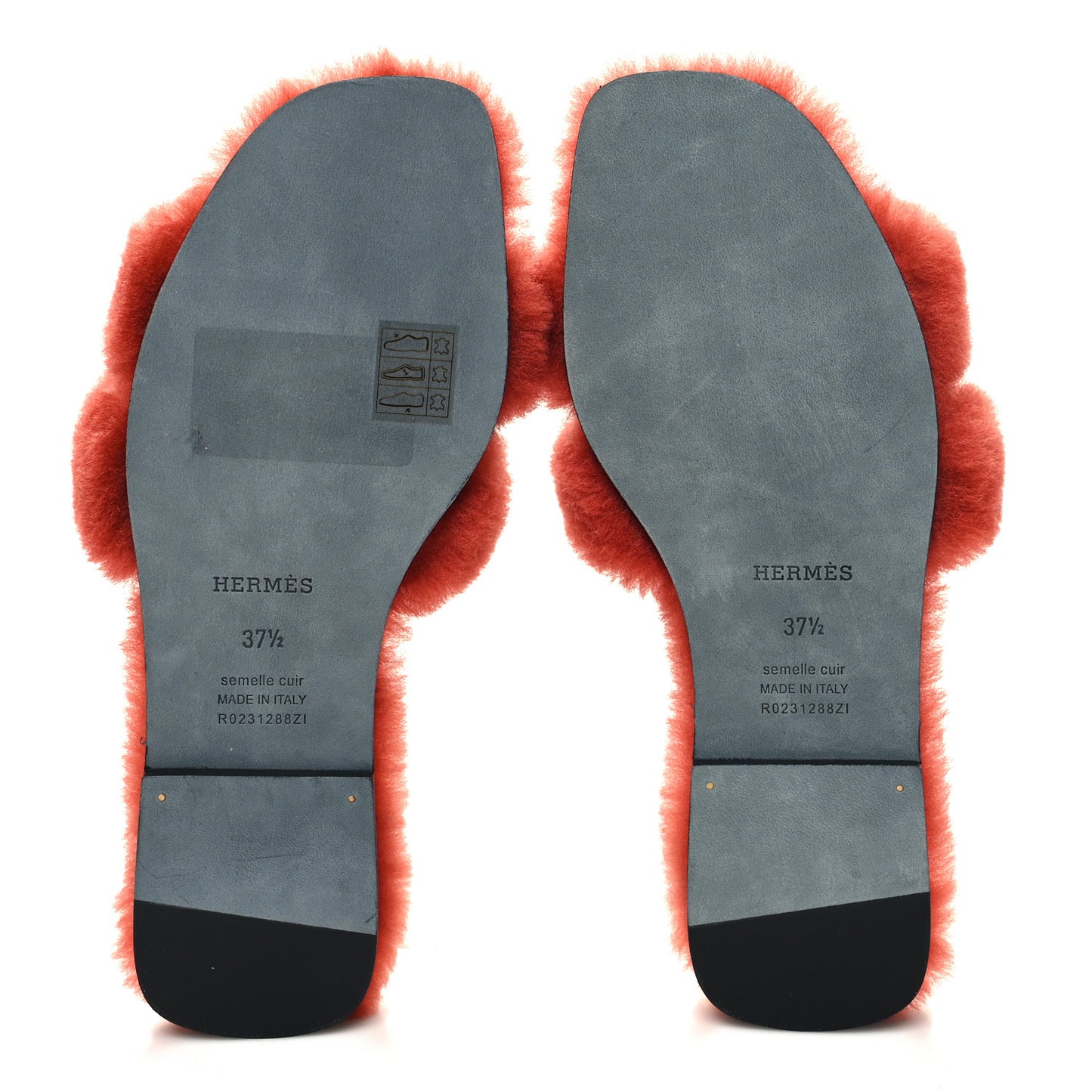 Woolskin Oran Sandals 37.5 Rouge De Turin