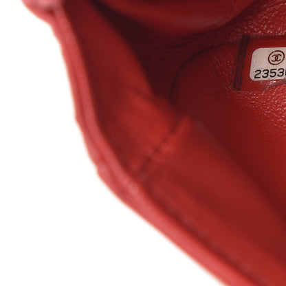 Chanel Lambskin Quilted Extra Mini V For Victory Flap Red 9 of 9